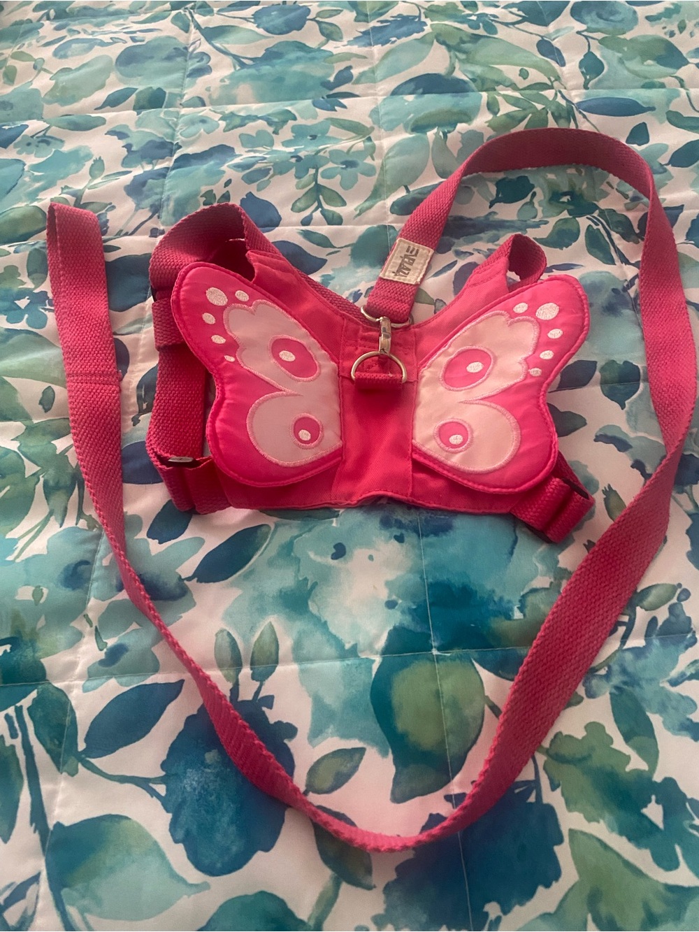 Kids Pink Butterfly Safety Harness with Leash - Adjustable Child Harness